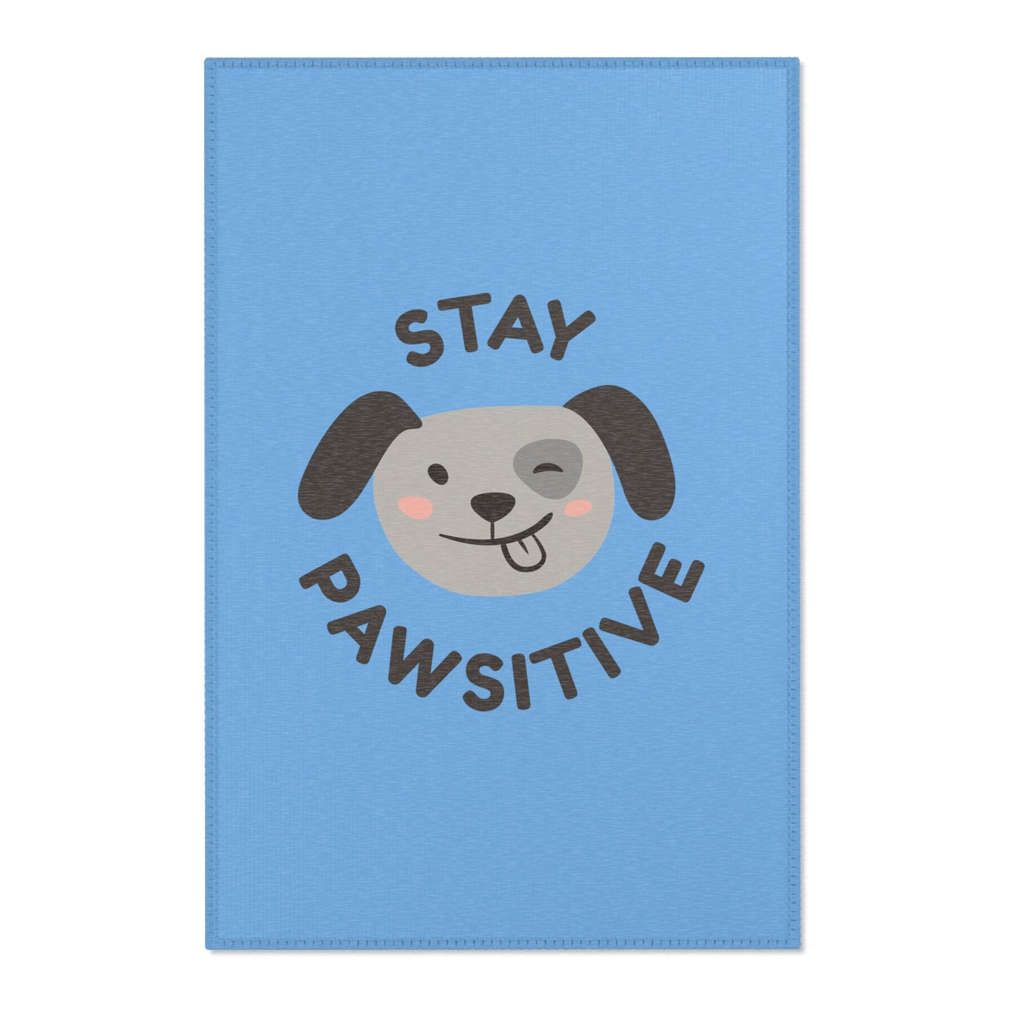 Stay Pawsitive rug for pet lovers