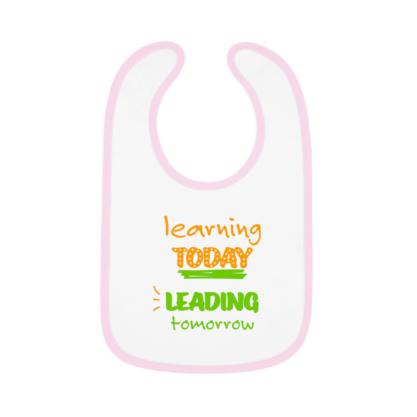 Baby Contrast Trim Jersey Bib Learning Today Leading Tomorrow