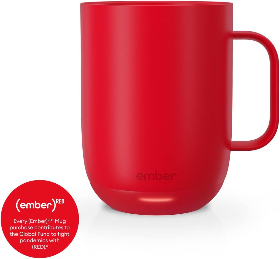 Ember Temperature Control Smart Mug 2, 10 Oz, App-Controlled Heated Coffee Mug with 80 Min Battery Life and Improved Design, Rose Gold