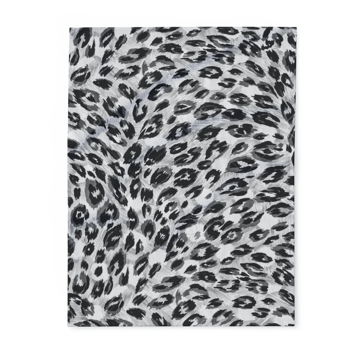 Cozy Arctic Tiger Print Fleece Blanket