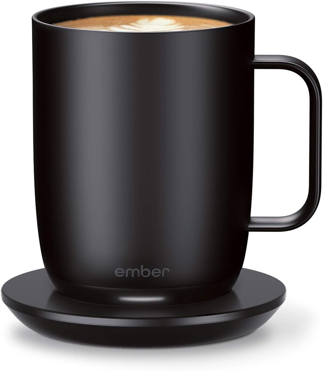 Ember Temperature Control Smart Mug 2, 10 Oz, App-Controlled Heated Coffee Mug with 80 Min Battery Life and Improved Design, Rose Gold