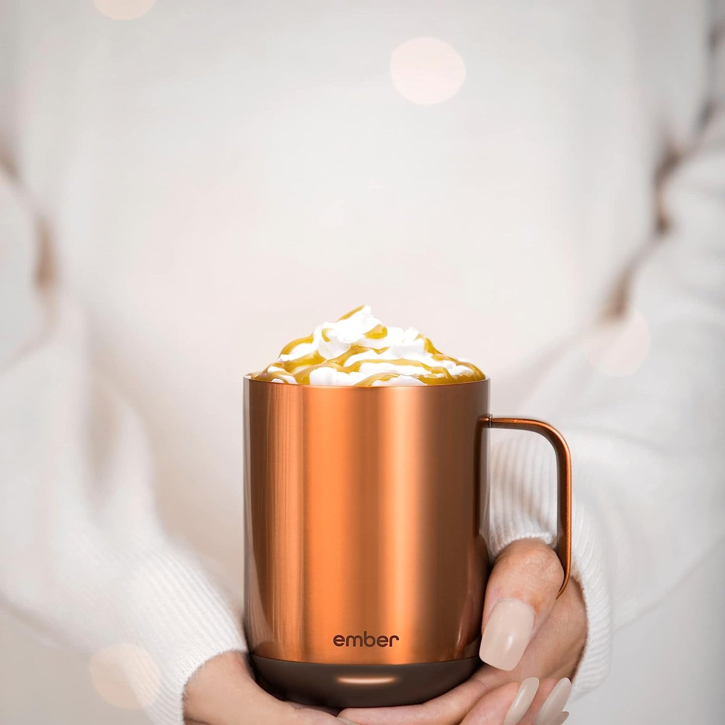 Ember Temperature Control Smart Mug 2, 10 Oz, App-Controlled Heated Coffee Mug with 80 Min Battery Life and Improved Design, Rose Gold