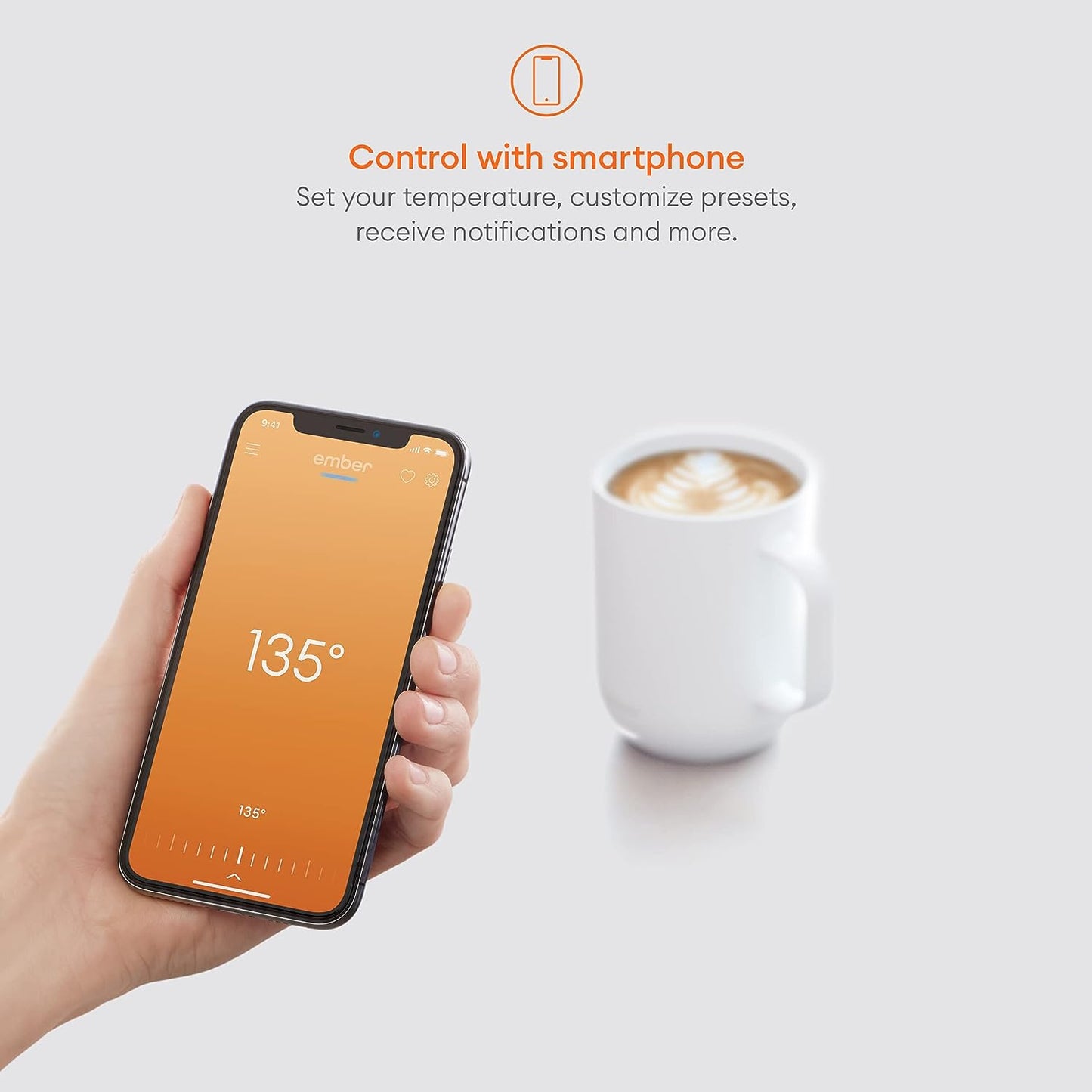 Ember Temperature Control Smart Mug 2, 10 Oz, App-Controlled Heated Coffee Mug with 80 Min Battery Life and Improved Design, Rose Gold