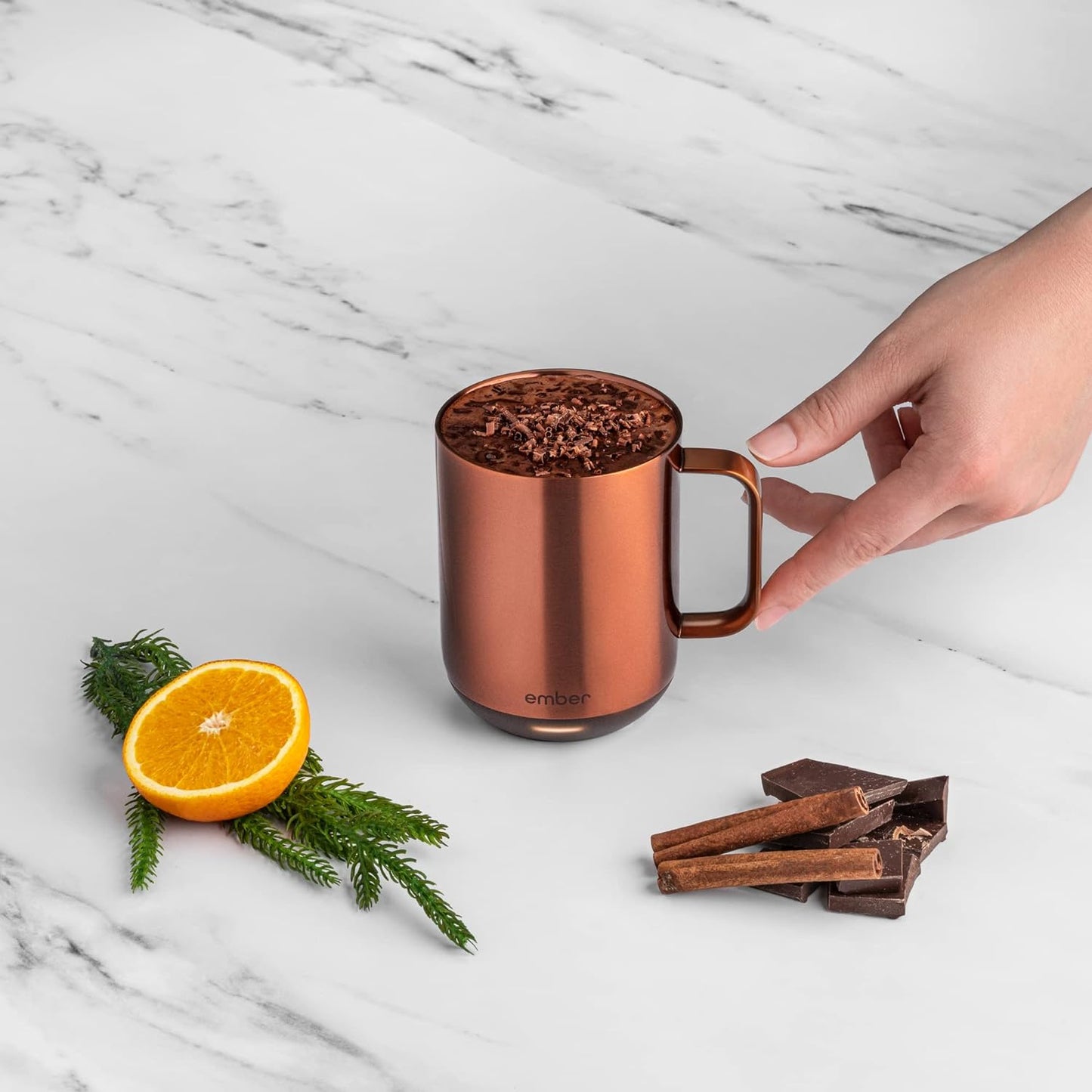 Ember Temperature Control Smart Mug 2, 10 Oz, App-Controlled Heated Coffee Mug with 80 Min Battery Life and Improved Design, Rose Gold