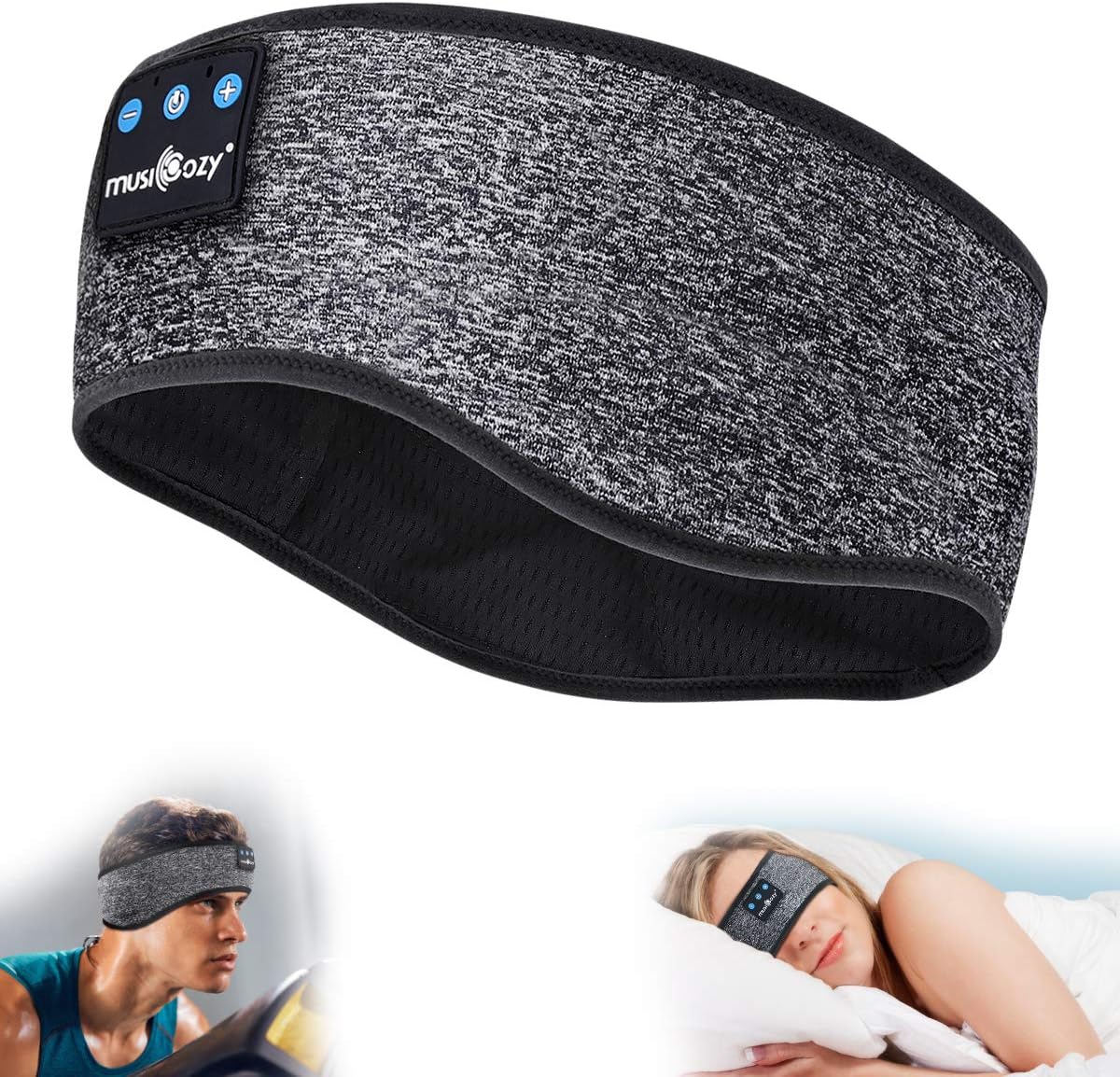 MUSICOZY Sleep Headphones Wireless Bluetooth 5.2 Headband, Music Sports Sleeping Headband Headphones Earbuds Earphones for Women Girls Mom Workout Running Jogging Yoga Cool Gadgets Unique Gifts