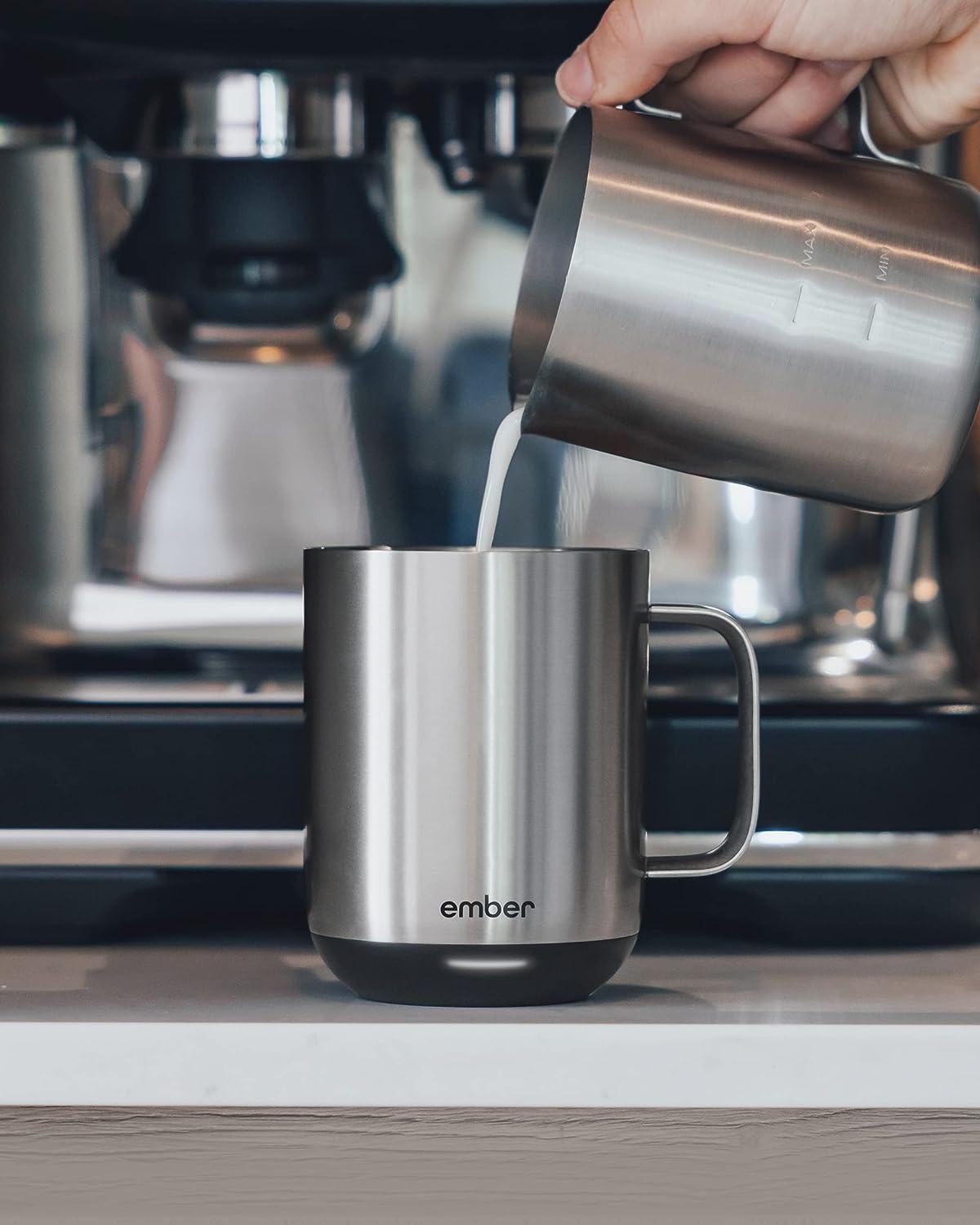 Ember Temperature Control Smart Mug 2, 10 Oz, App-Controlled Heated Coffee Mug with 80 Min Battery Life and Improved Design, Rose Gold