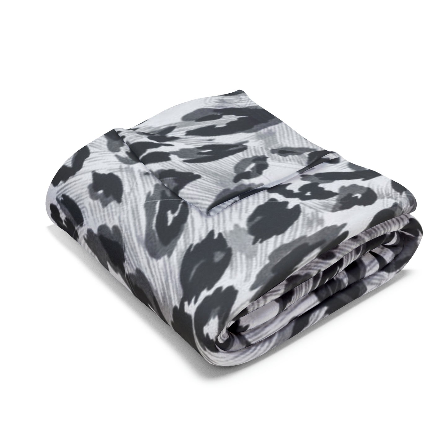 Cozy Arctic Tiger Print Fleece Blanket