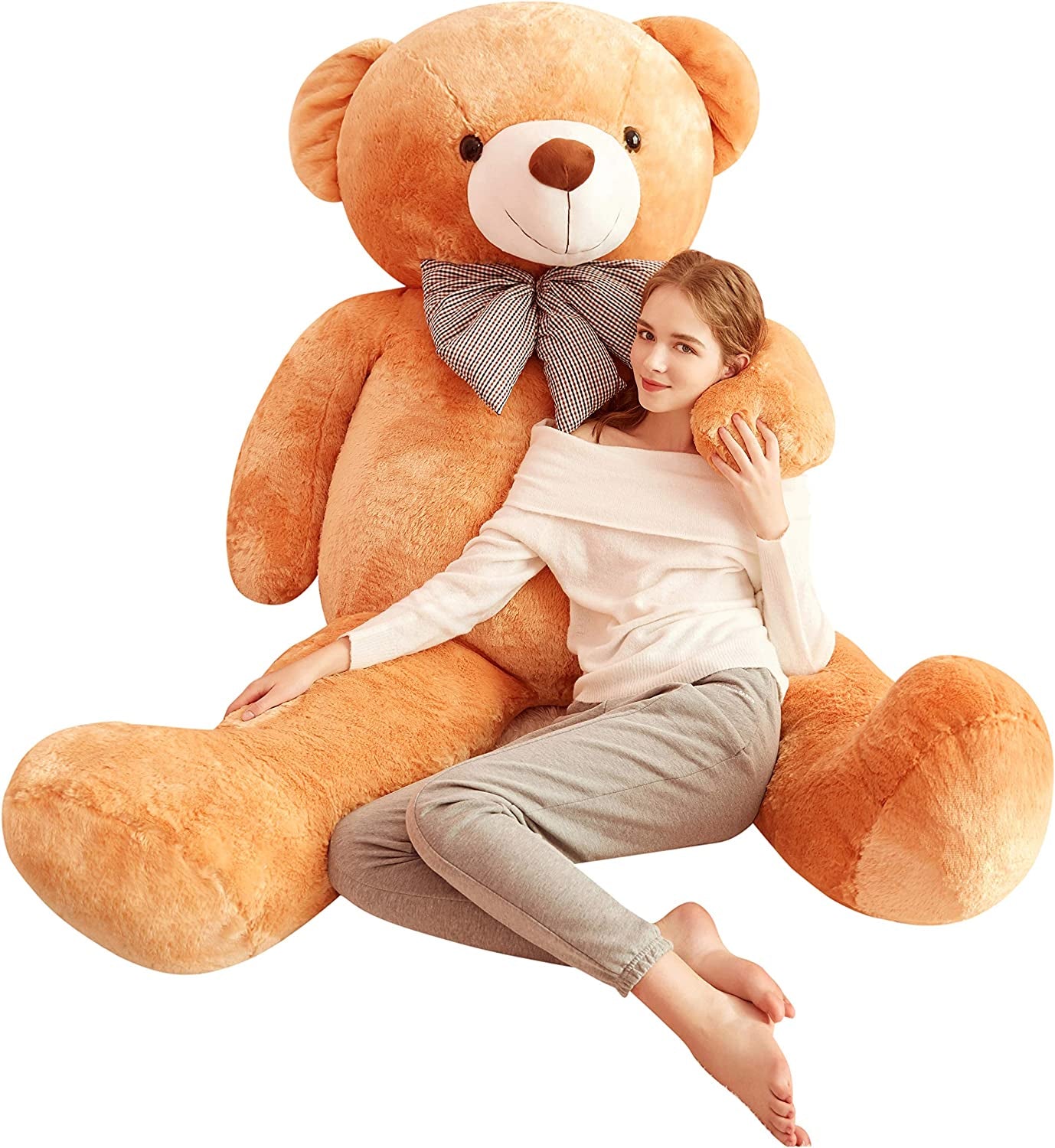 Giant Teddy Bear Plush Toy Stuffed Animals (Brown, 70 Inches)